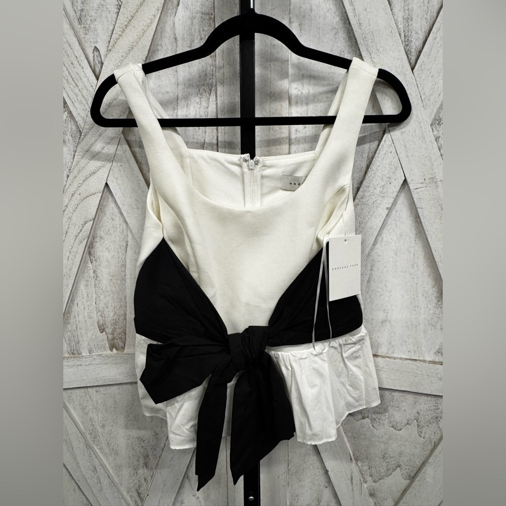 Endless Rose White and Black Bow Tank Top - Picture 2 of 6